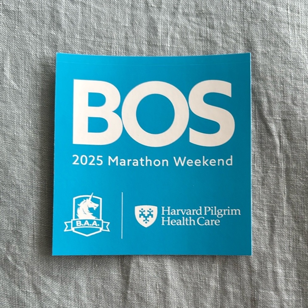 2025 BOSTON MARATHON STICKER